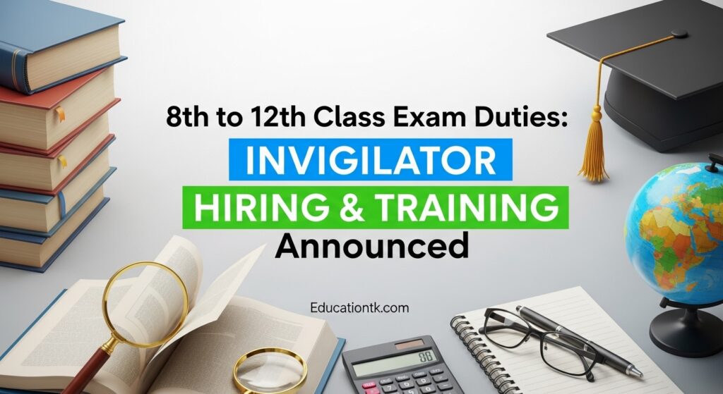 8th to 12th Class Exam Duties: Invigilator Hiring & Training Announced