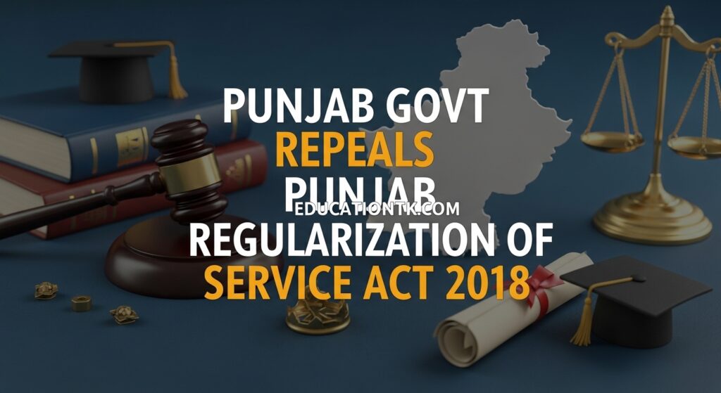 Punjab Govt Repeals Punjab Regularization of Service Act 2018
