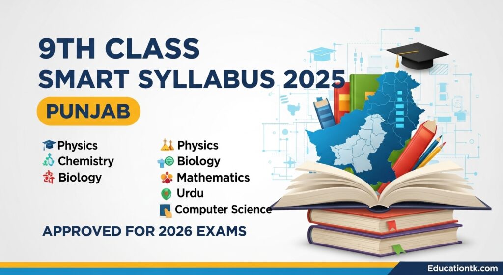 9th Class Smart Syllabus 2025 Punjab Approved for 2026 Exams 9th Class Smart Syllabus 2025 Punjab Approved for 2026 Exams